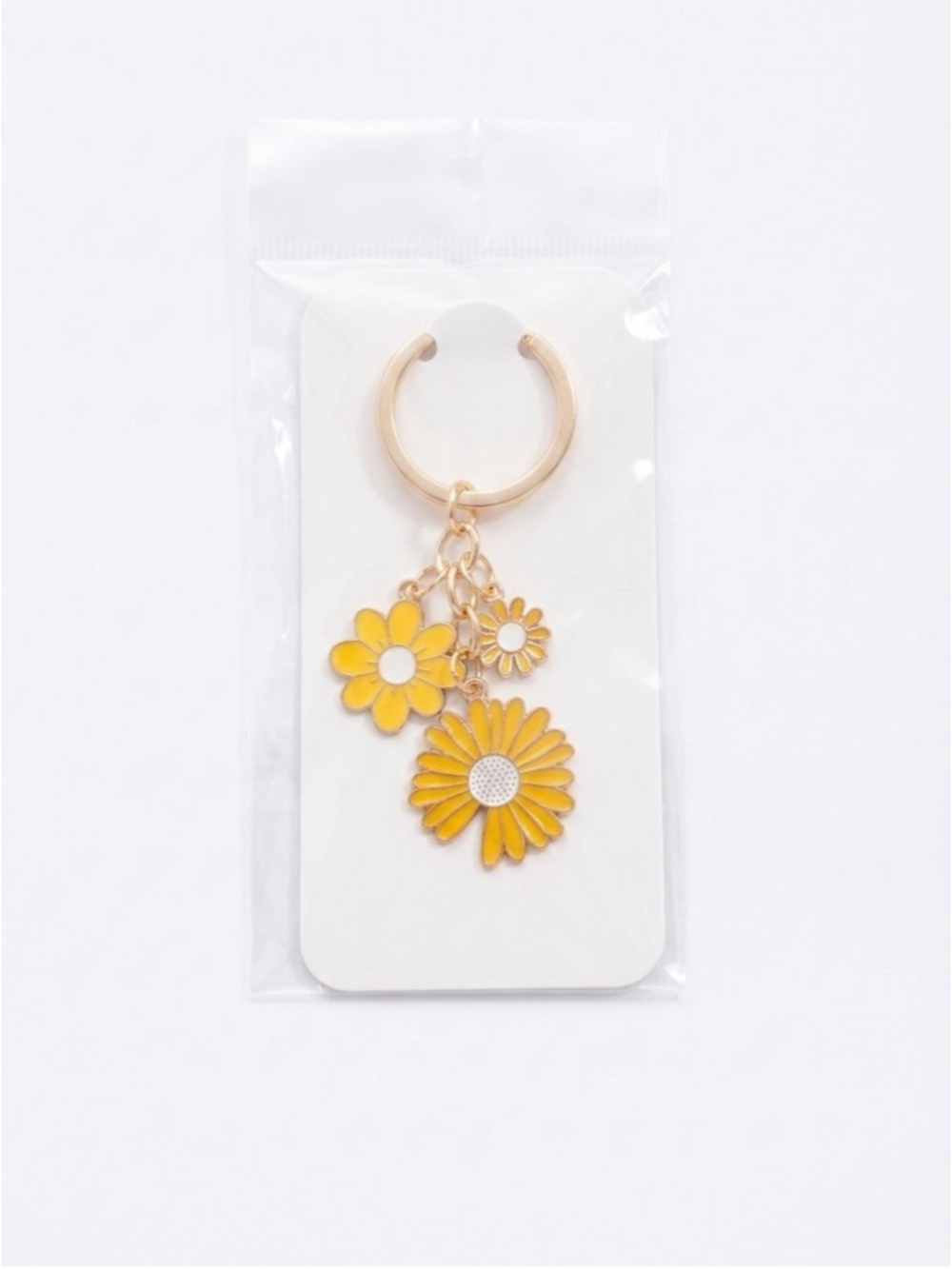 New Yellow Daisy Keychain Charm
